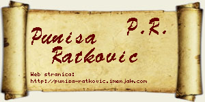 Puniša Ratković vizit kartica